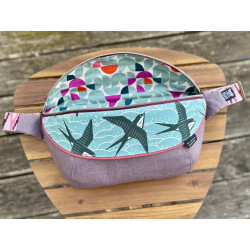"Tasche voll Glück" // Crossbodybag "Schwalben Mauve"