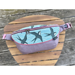 "Tasche voll Glück" // Crossbodybag "Schwalben Mauve"