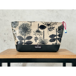 Necessaire "Flowers Schwarz"