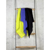Musselintuch Multicolor "Schwarz, Lila & Neongelb"