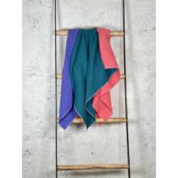 Musselintuch Multicolor "Lila, Petrol & Melone"