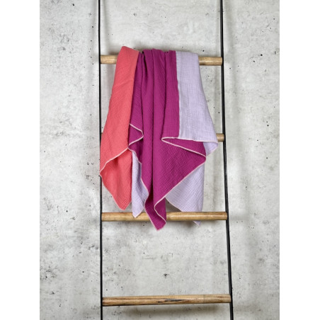 Musselintuch Multicolor "Melone, Magenta & Flieder" Musselintuch Multicolor "Melone, Magenta & Flieder"