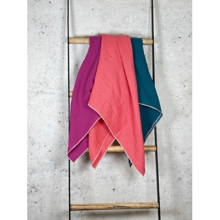 Musselintuch Multicolor "Magenta, Melone & Petrol" Musselintuch Multicolor "Magenta, Melone & Petrol"