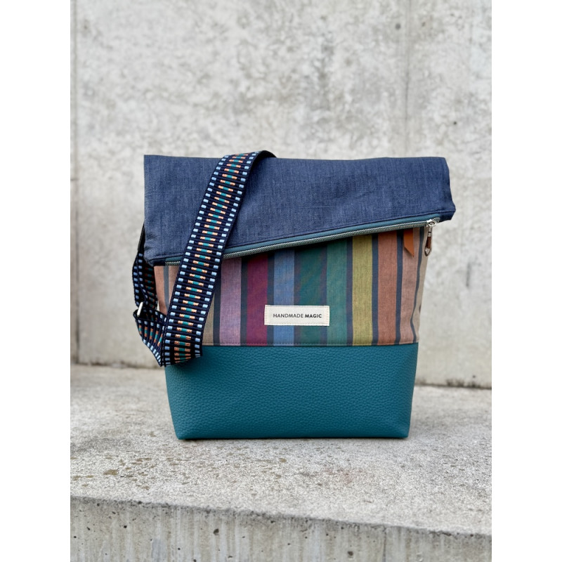 Fold Over "Magic Stripes" Dunkel